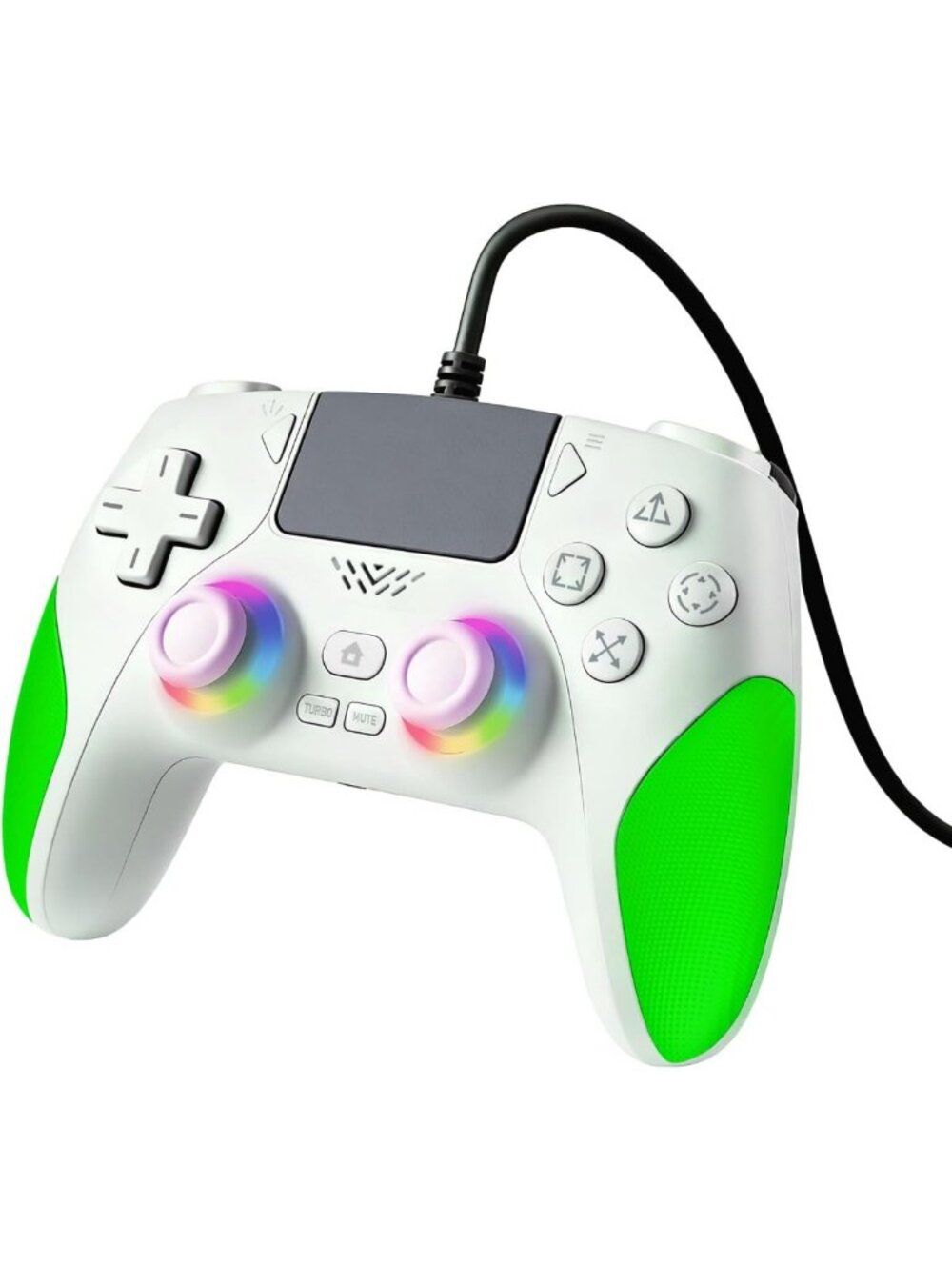 RGB Wired Gaming Controller for PS5/PC - Programmable, Dual Vibration, Motion
